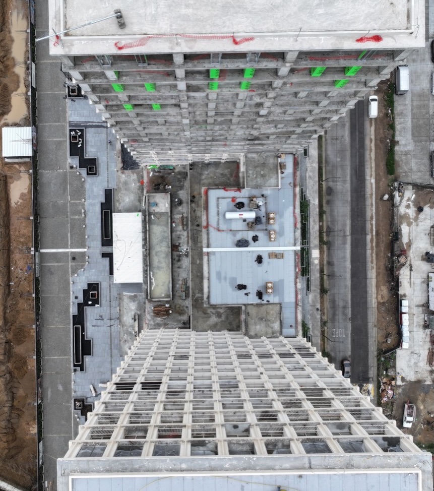 Vista aérea de obra